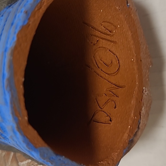 Handmade Signed Red Clay New Mexico Indian Angel by Debra Smith Wills - Picture 13 of 16